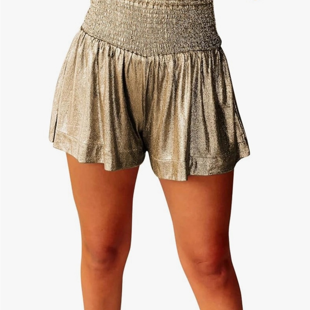 Altar'd State Metallic High Waist Shorts